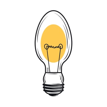 led bulb cartoon vector
