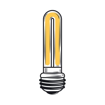 icon light bulb vector