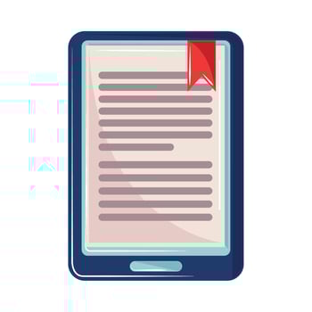 ebook bookmark mobile vector