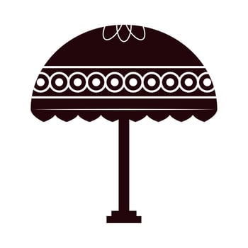 ancient umbrella silhouette vector