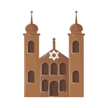 jewish temple icon vector