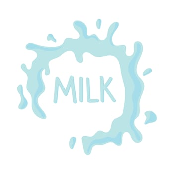 milk splash and text vector