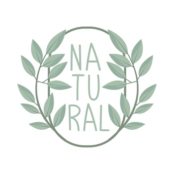 natural sticker leaves vector