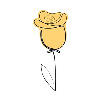 one line flower vector
