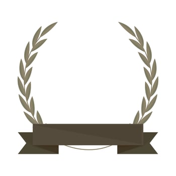 laurel banner icon vector