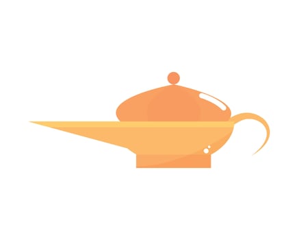 arab oil lamp vector