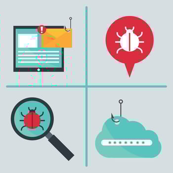 phishing technology icons vector