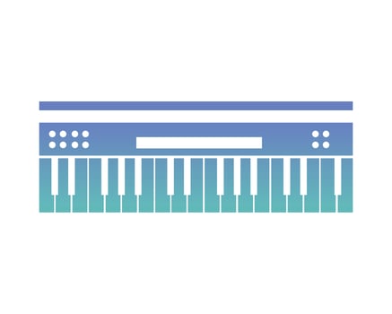 synthesizer instrument icon vector