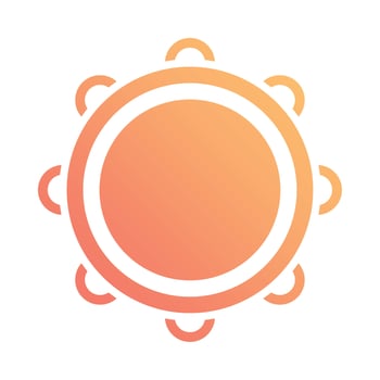 tambourine instrument icon vector