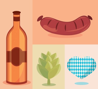 set of oktoberfest vector