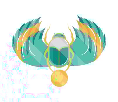scarab of ancient egypt vector