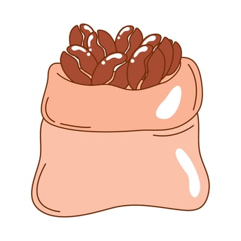 coffee grains in sack vector