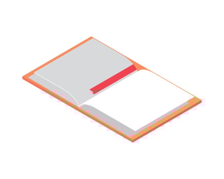 isometric education book vector