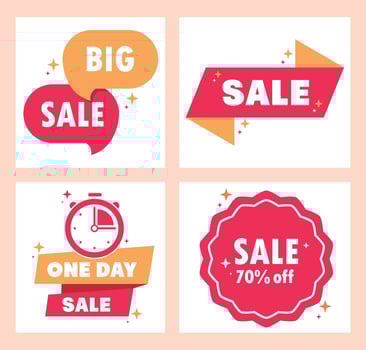 icons set sale tags vector