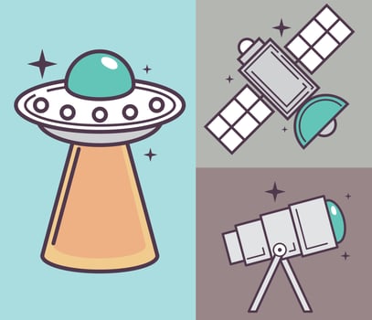 icons set space vector