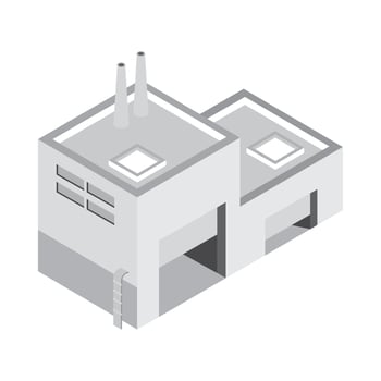 huge factory industrial vector