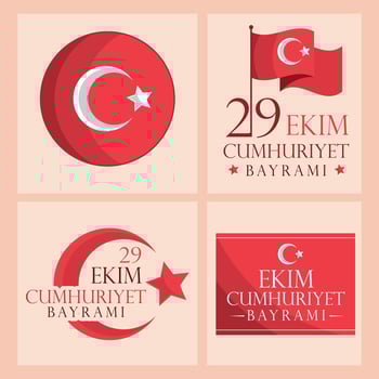 set of Ekim bayrami vector