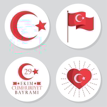 Ekim bayrami, vector style