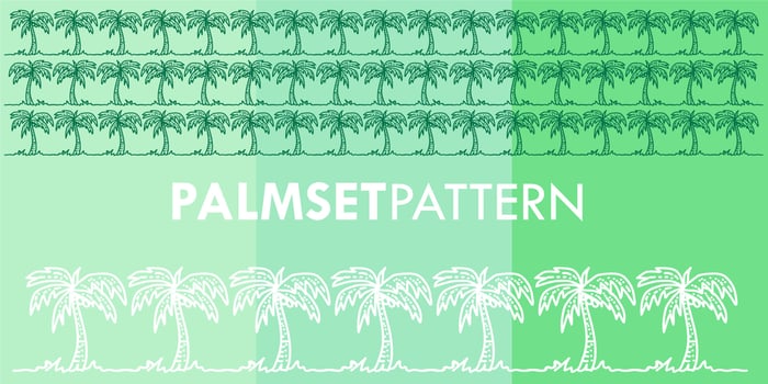 palm tree line art vector pattern