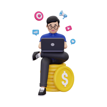 3d Man Doing Marketing Promotion png