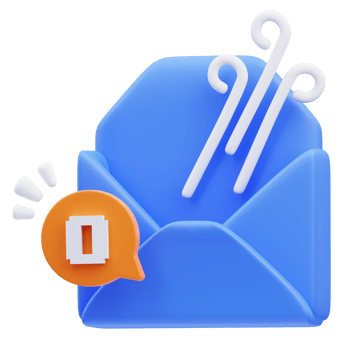 3d empty email cute icon illustration rendering, empty state png