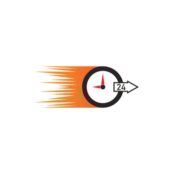 24 hour service icon vector