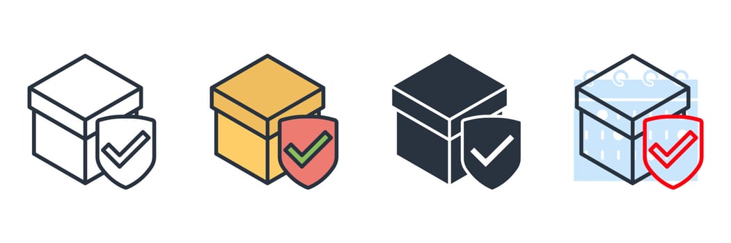 safe packaging icon logo vector illustration. Safe delivery protection symbol template for graphic and web design collection