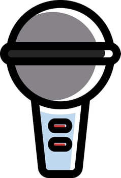 Microphone for recording voices, songs, interviews. vector