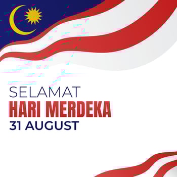 Malaysia independence day template. design for banner, greeting cards, posters vector