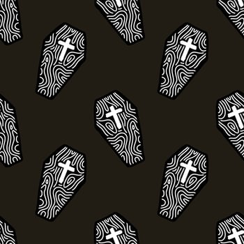 halloween cute items seamless pattern  paper warpping vector