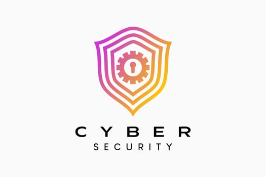 Creative modern technology shield logo design vector