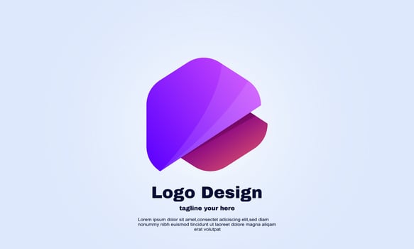 unique initial logo R colorful minimalist design isolated on vector