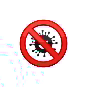 Prohibition Virus Icon EPS 10 vector