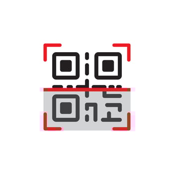 QR Icon EPS 10 vector