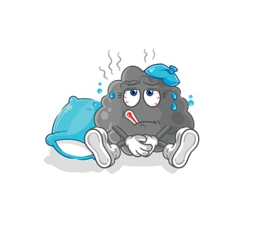 black cloud character vector