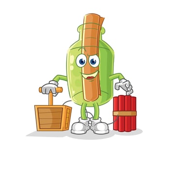 message in a bottle vector