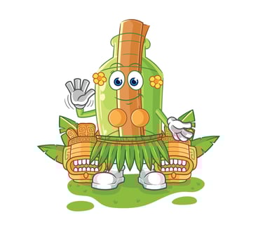 message in a bottle cartoon vector