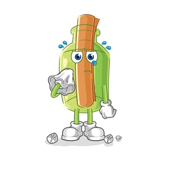 message in a bottle cartoon vector