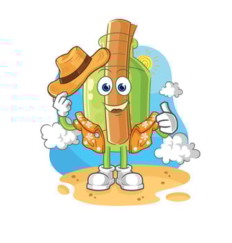 message in a bottle cartoon vector