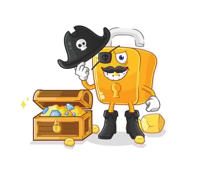 padlock character vector