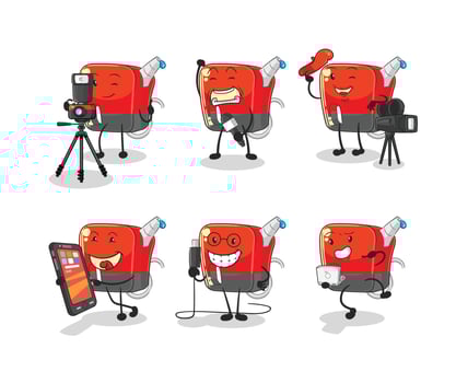 gasoline pump mascot vector