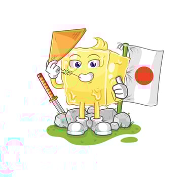 butter character cartoon vector