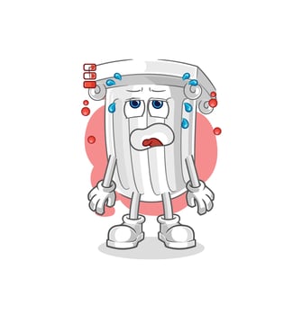 roman pillar cartoon character vector