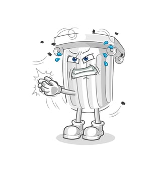 roman pillar cartoon character vector