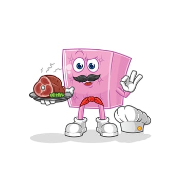 mattress cartoon character vector