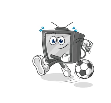 vintage tv cartoon character vector