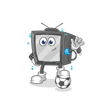 vintage tv cartoon character vector