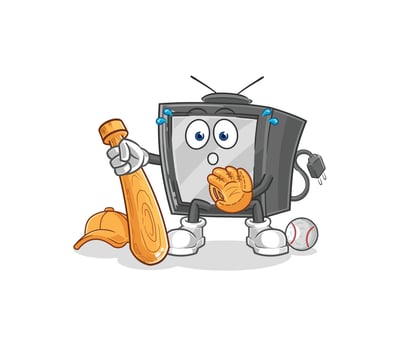 vintage tv cartoon character vector
