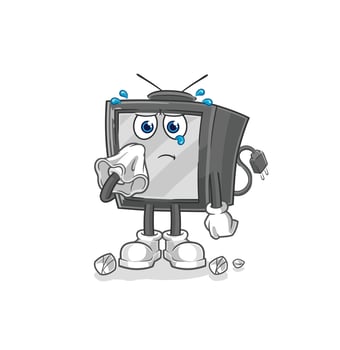 old retro tv vector cartoon