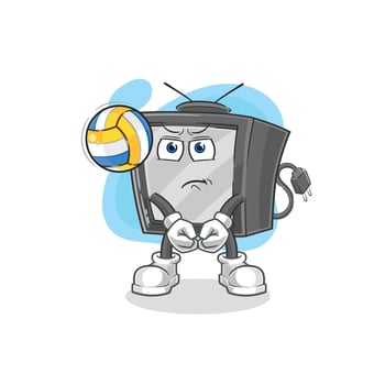 old retro tv vector cartoon